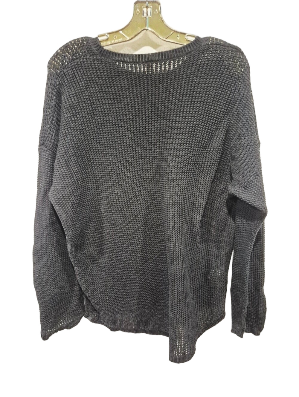 ​Lululemon Easy Embrace Sweater Black 100% Cotton Textured Knit Size L/XL - Picture 4 of 5